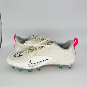 Nike Alpha Huarache 8 Pro LAX White Lacrosse Cleats CW4439-116 Men's Sz 13 New